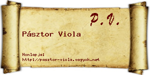 Pásztor Viola névjegykártya